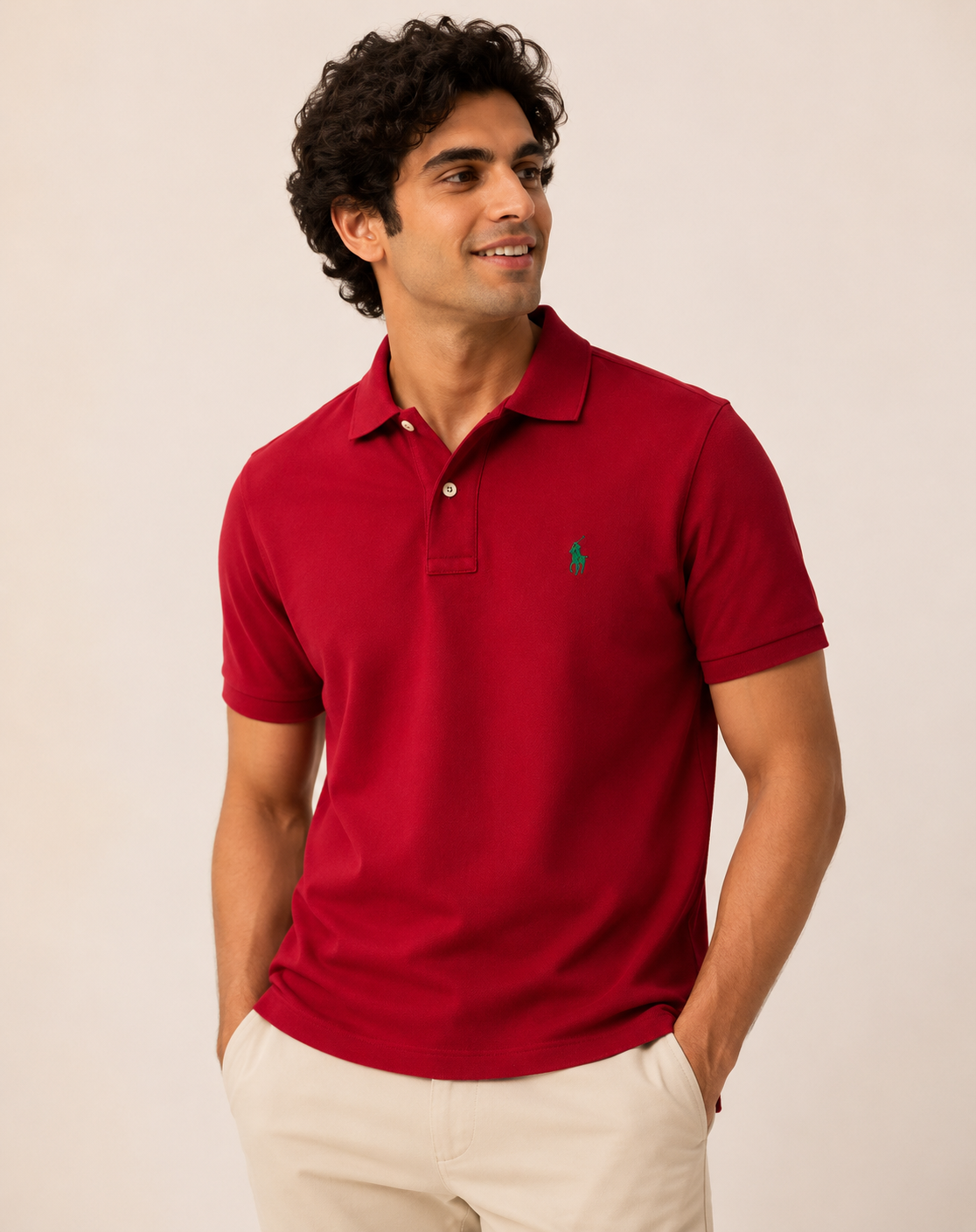 RL Collar T-shirt Maroon