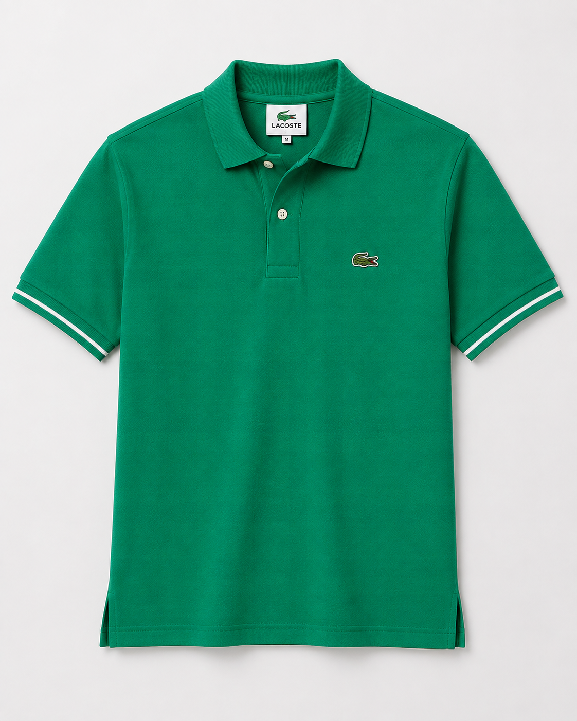 L Men Green Polos T-Shirt