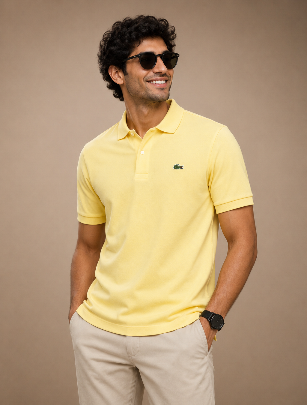 L Men Yellow Classic Fit L.12.12 Shirt