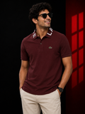 L Men Maroon Movement Jacquard Collar