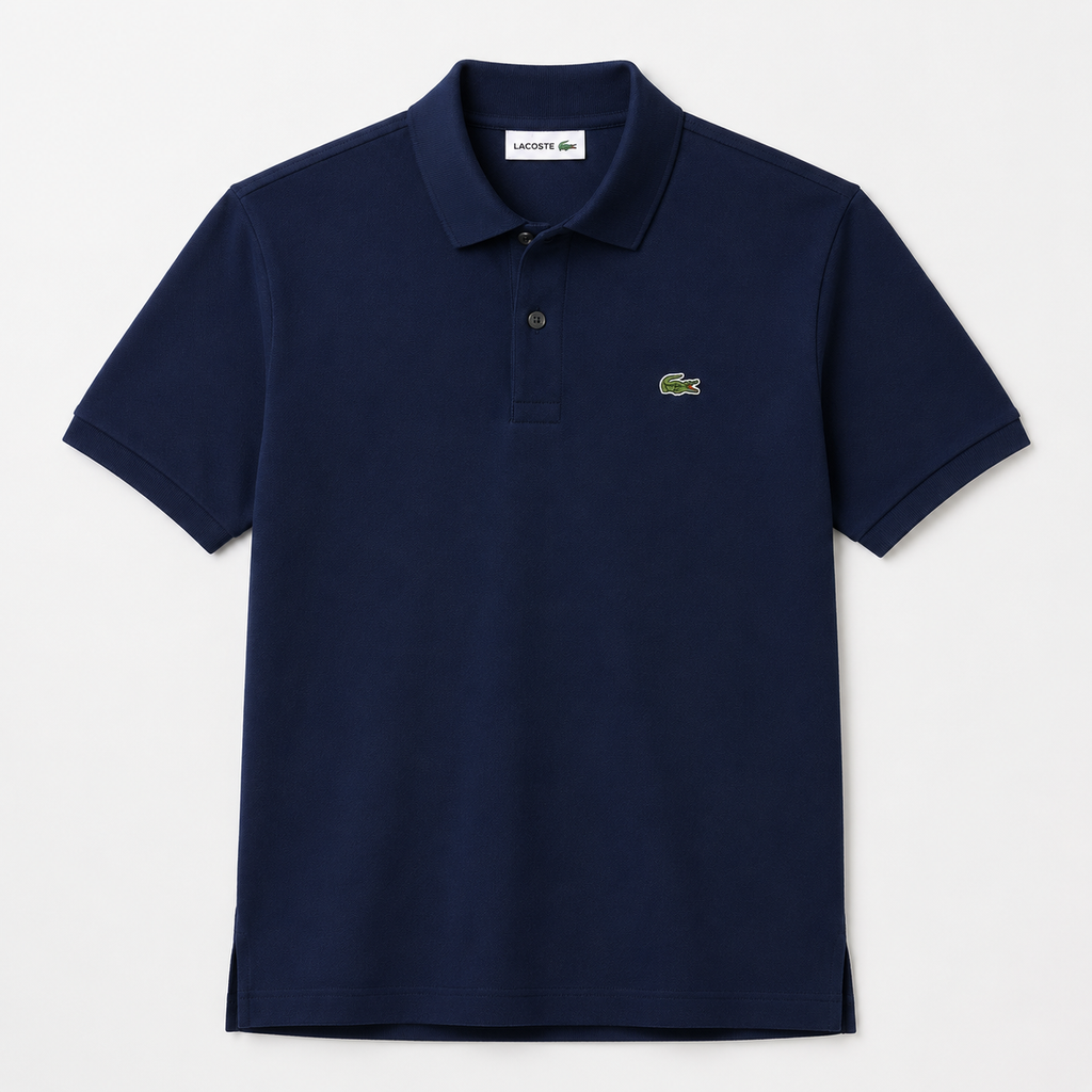 L Men Navy Regular Fit Cotton Pima Shirt