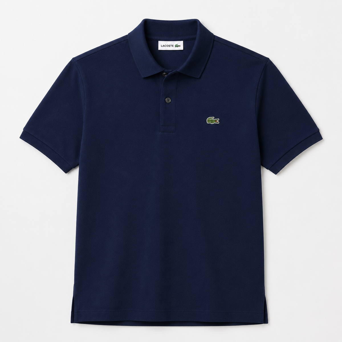 L Men Navy Regular Fit Cotton Pima Shirt