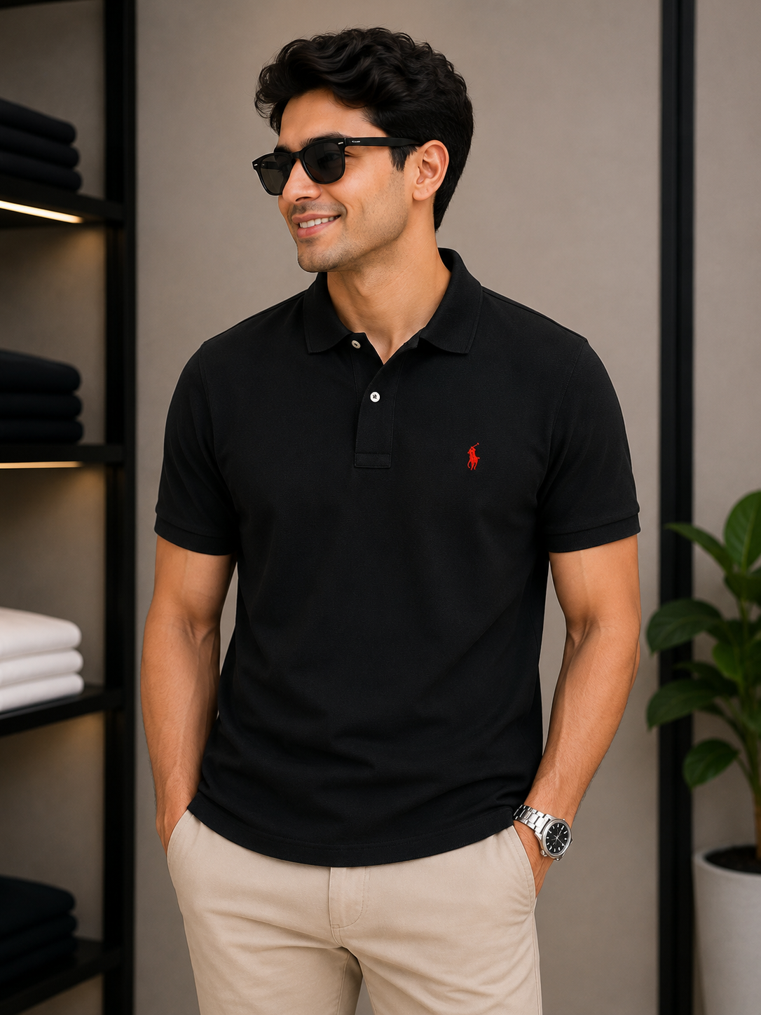 RL Black Collar T-Shirt