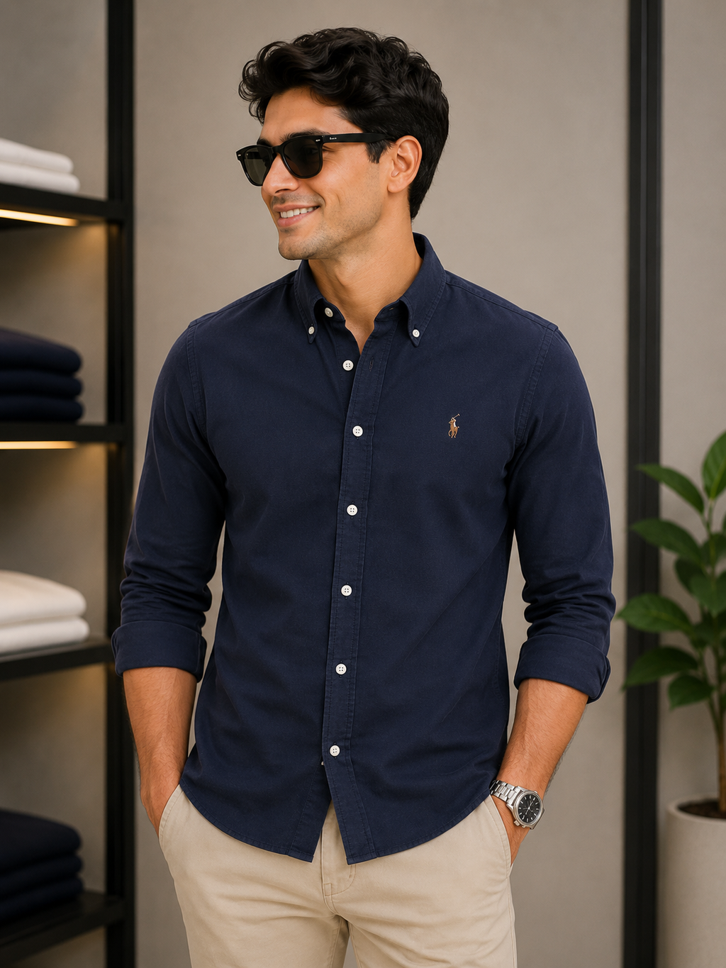 RL Navy Oxford Shirt