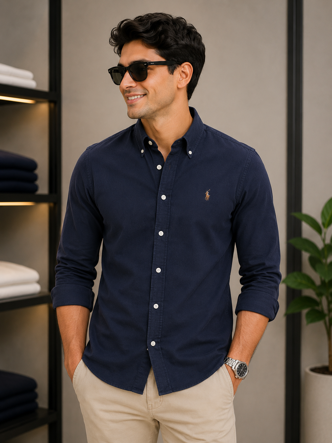 RL Navy Oxford Shirt