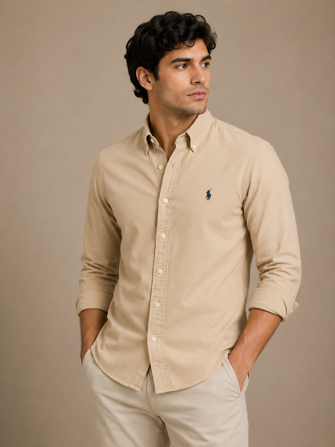 RL Tan Oxford Shirt